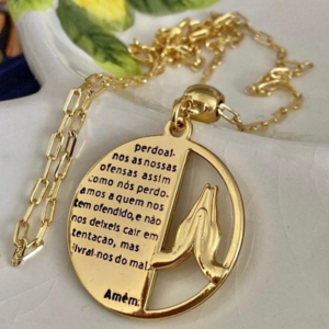 Cordão com Pingente Pai Nosso